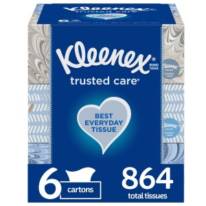 Kleenex Trusted Care Everyday Facial Tissues 6 Boxes