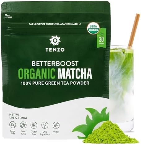Tenzo Matcha Green Tea Powder - Matcha Powder USDA Organic Premium Grade - Authentic Japanese Matcha Tea - Original Matcha Latte Powder - BetterBoost 30g : Amazon.ca: Home