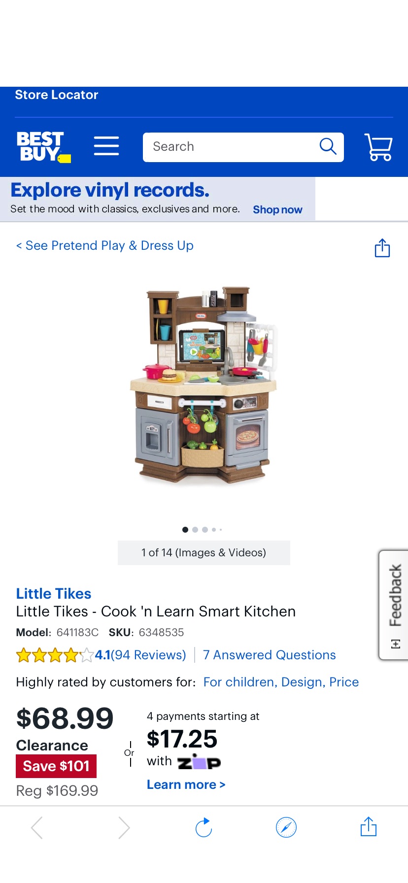 Little Tikes Cook 'n Learn Smart Kitchen 641183C - Best Buy儿童厨房玩具