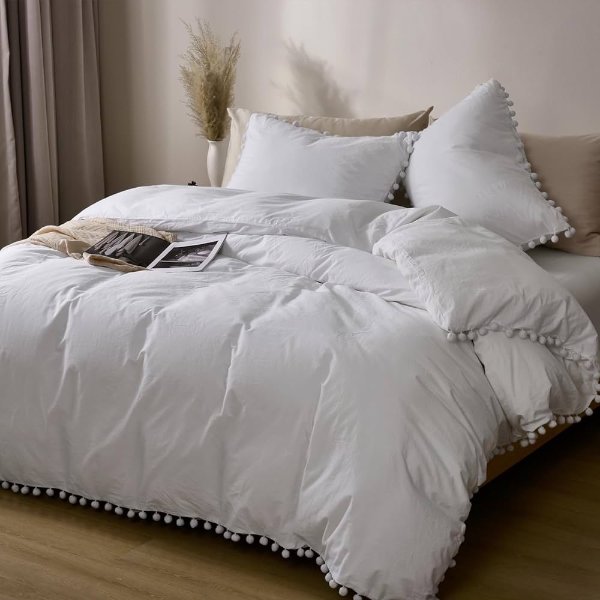 PHF 100% Washed Cotton Duvet Cover King Size