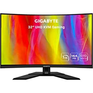$529.99 Amazon.com: GIGABYTE M32UC 32" 144Hz (160Hz OC) 4K UHD Curved Gaming Monitor, SS VA, 3840x2160 Display, 1ms Response Time (MPRT), 1x DisplayPort 1.4, 2x HDMI 2.1, 1x USB Type-C, 4x USB 3.2