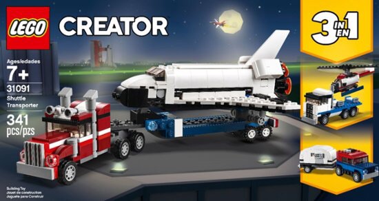 LEGO Creator 3in1 Shuttle Transporter 31091 6250787 - Best Buy 乐高拼插玩具