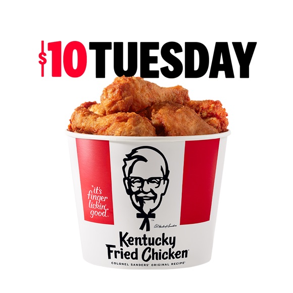 TUESDAY ONLY SPECIAL: 8 PC BUCKET FOR $10