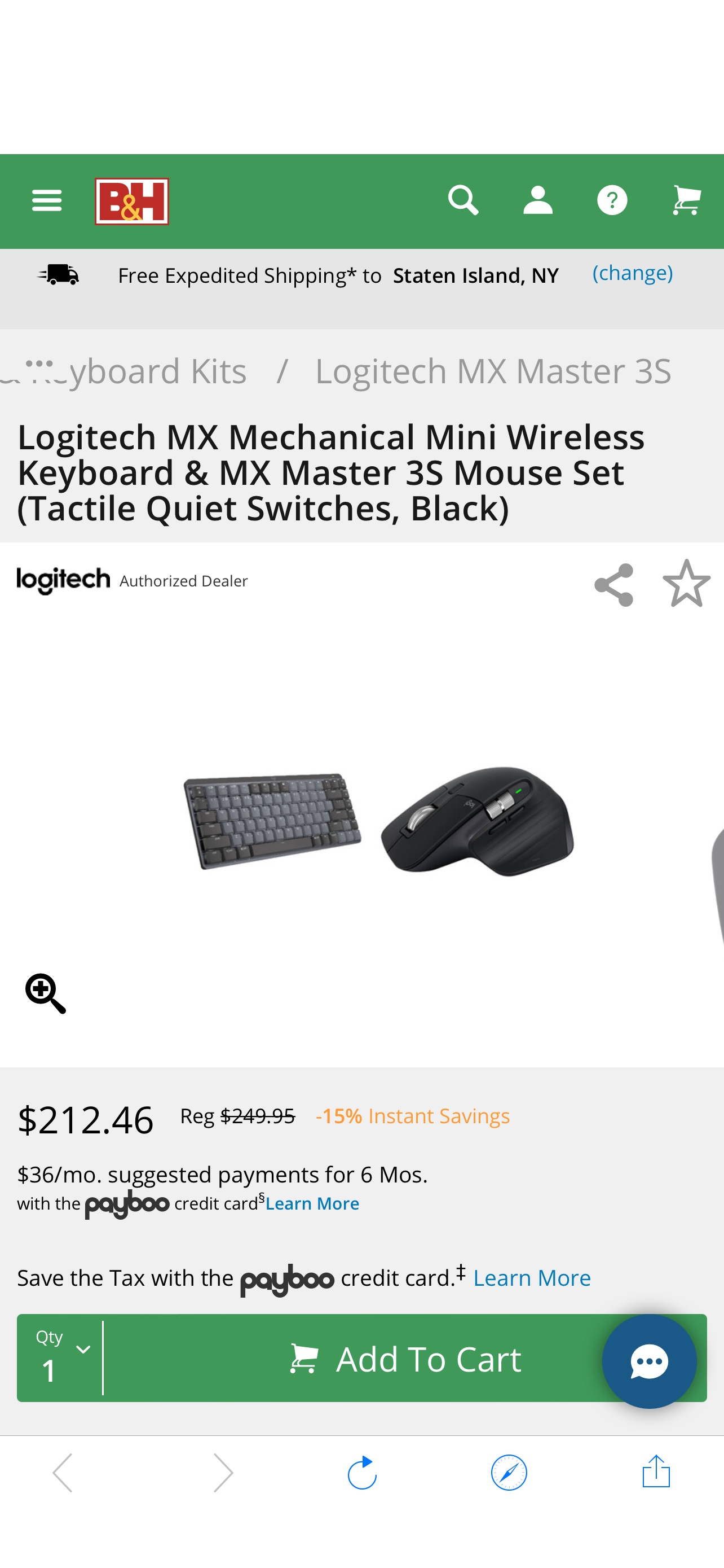 Logitech MX Mechanical Mini Wireless Keyboard & MX Master 3s