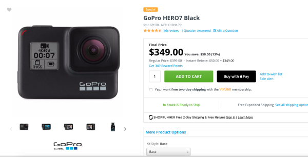 GoPro HERO7 Black 旗舰级运动相机