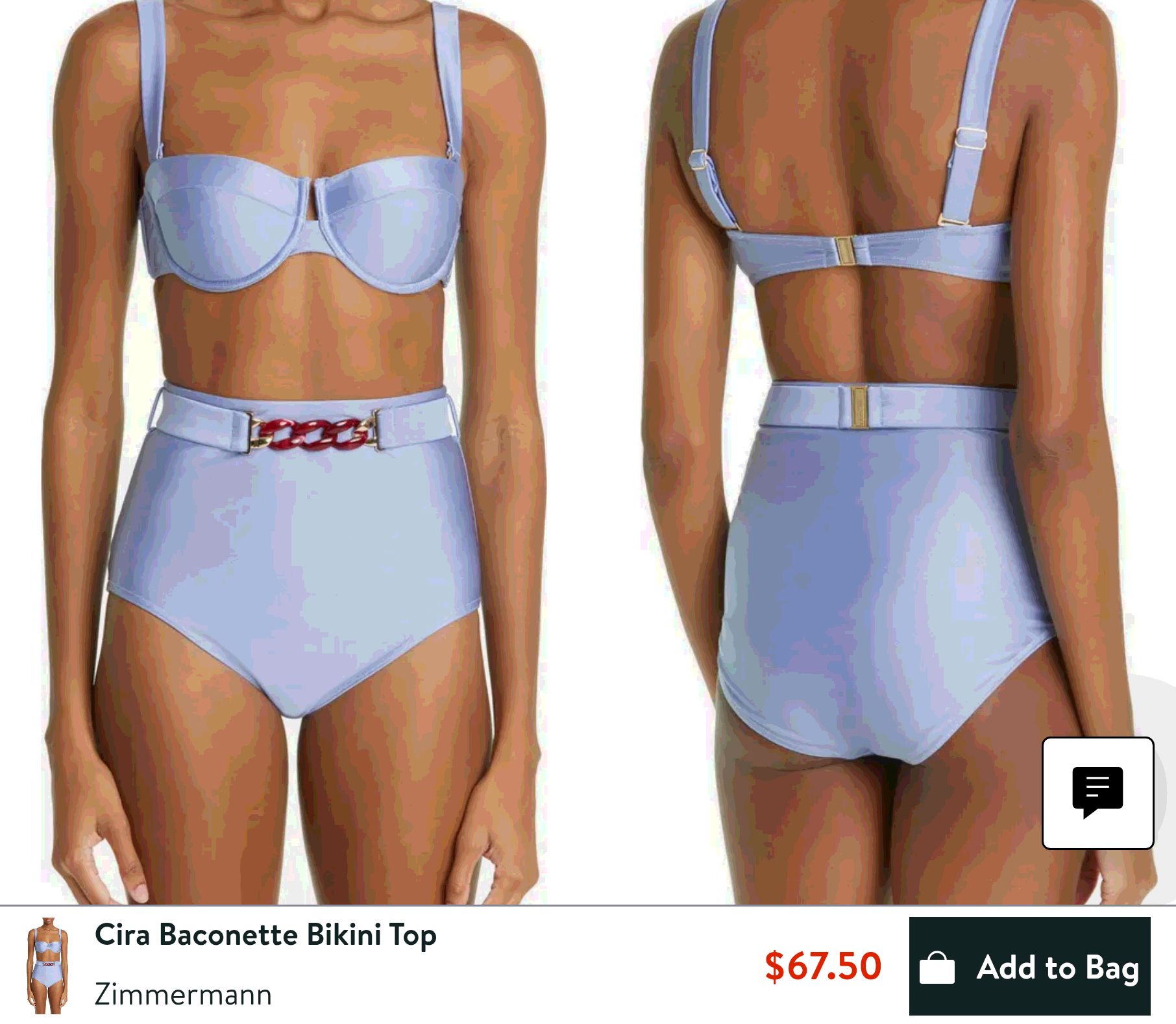 Zimmermann Cira Baconette Bikini Top | Nordstrom