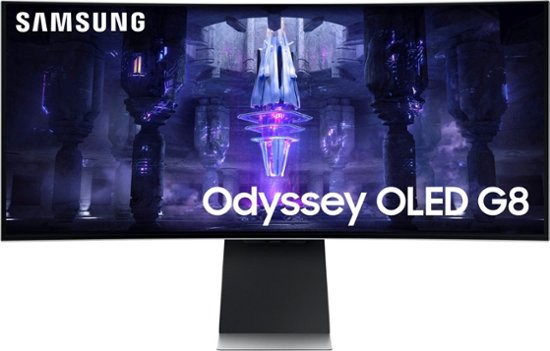 Samsung Odyssey OLED G8 34" Curved WQHD FreeSync Premium Pro Smart Gaming Monitor with HDR400, (Micro DP, Micro HDMI, USB) Silver LS34BG850SNXZA - Best Buy