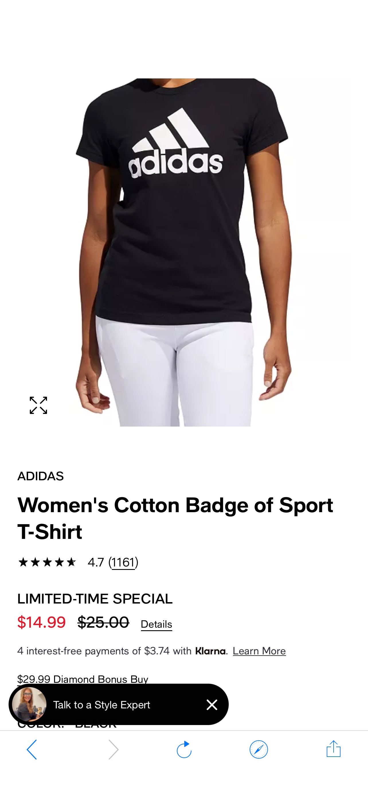 adidas Women's Cotton Badge of Sport T-Shirt & Reviews - Activewear - Women - Macy's