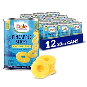 Amazon.com : Dole Canned Fruit, Pineapple Slices in 100% Pineapple Juice, Gluten Free, Pantry Staples, 20 Oz, 12 Count, Packaging May Vary : Pickles : Grocery &amp; Gourmet Food