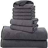 Amazon.com: BolBom*S 8 Piece Towel Set- Ultra Soft 100% Pure Cotton 2 Large Bath Towels 28x56, 2 Hand me &amp; Kitchen