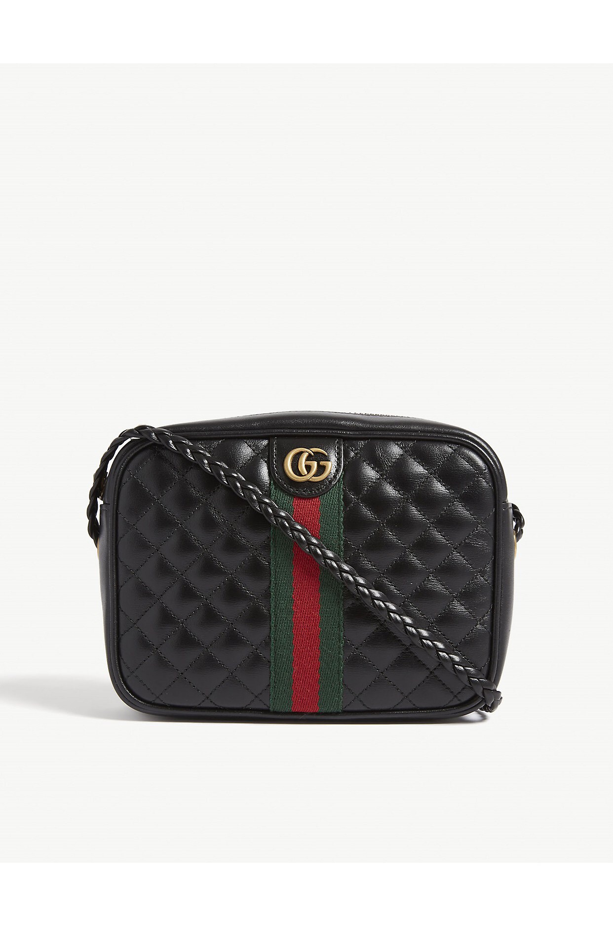 GUCCI - Web stripe quilted leather camera bag 复古相机包