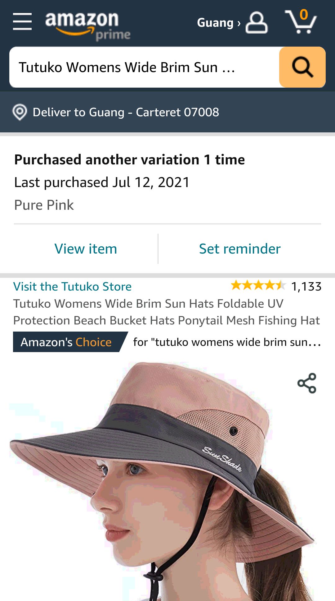 Tutuko Womens Wide Brim Sun Hats Foldable UV Protection Beach Bucket Hats 防晒帽