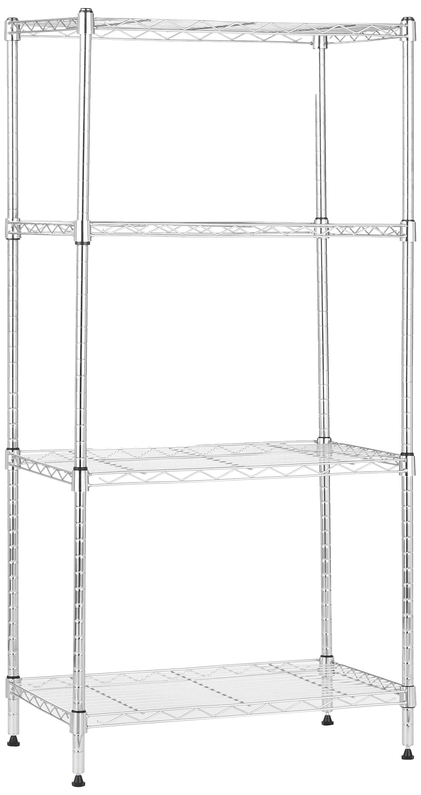 Amazon.com: Amazon Basics 4-Shelf Narrow Adjustable Storage Shelving Unit, 200 Pound Loading Capacity per Shelf, Steel Organizer Wire Rack, 13.4"D x 23.2"W x 48"H, Chrome : Home & Kitchen架子