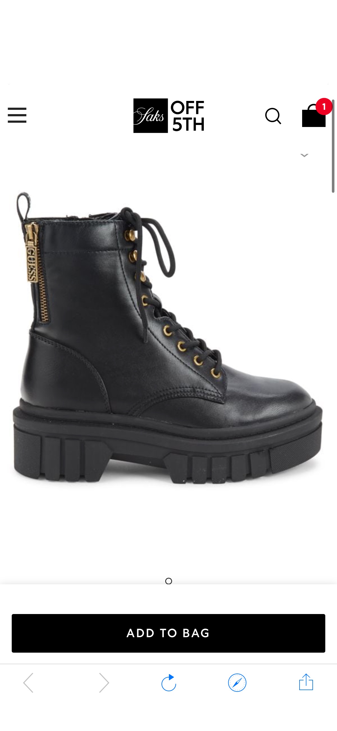 Guess ​Gwforina Chunky Combat Boots on SALE | Saks OFF 5TH