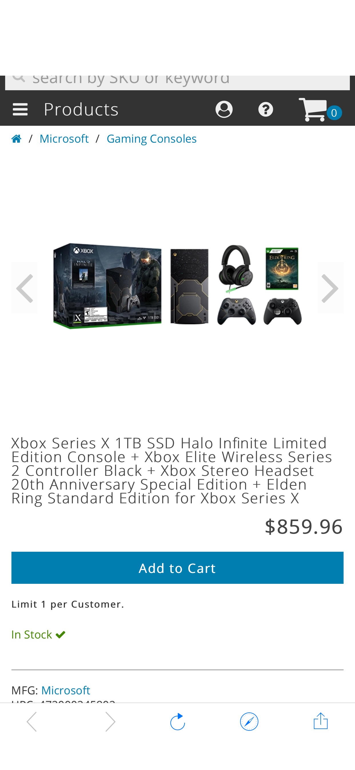 Xbox Series X 1TB SSD Halo Infinite Limited Edition Console - antonline.com 现货