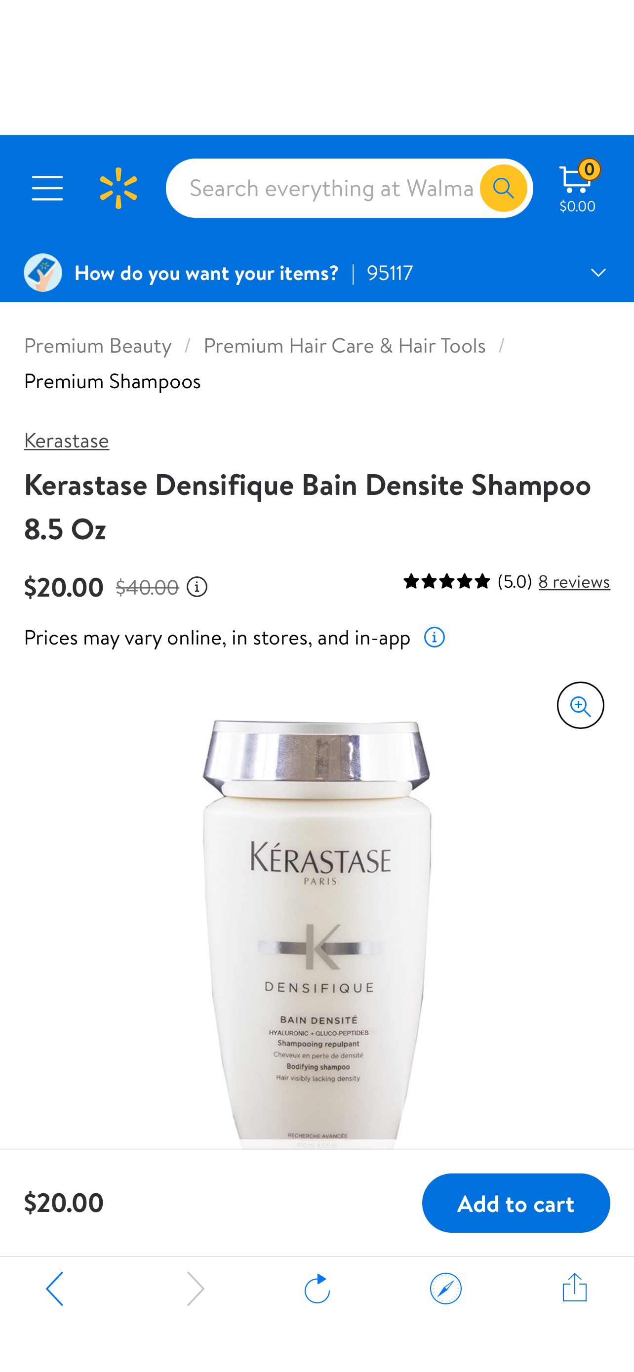 卡诗白金洗发水 250mL Kerastase Densifique Bain Densite Shampoo，8.5oz