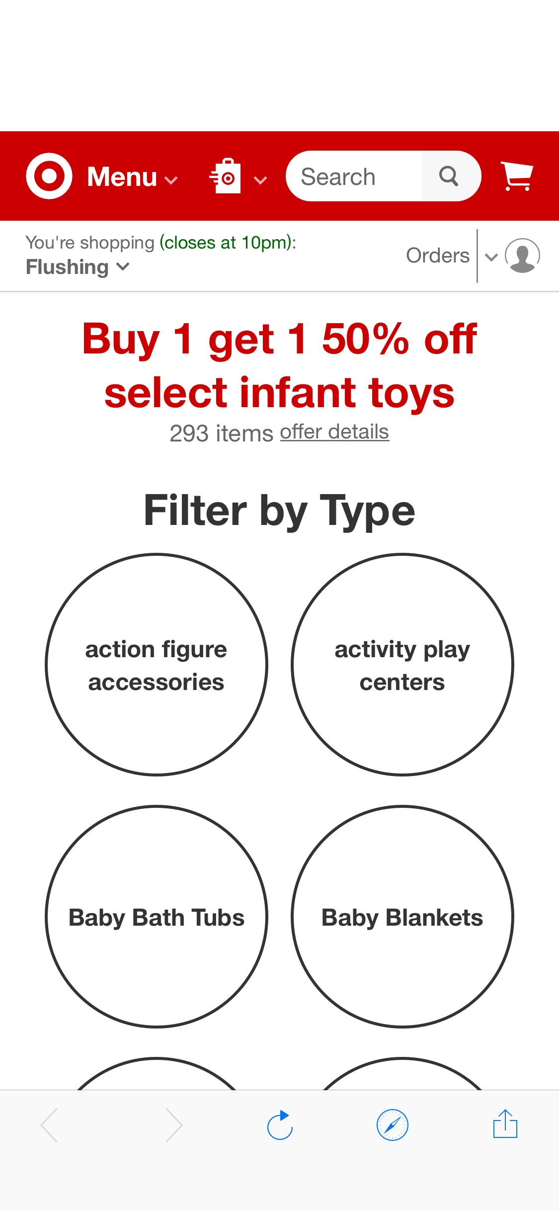 Target : 买一件第二件玩具半价