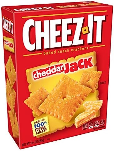 Cheese Crackers, Baked Snack Crackers, Office and Kids Snacks, Reduced Fat Original, 4.5lb Case (12 Boxes)