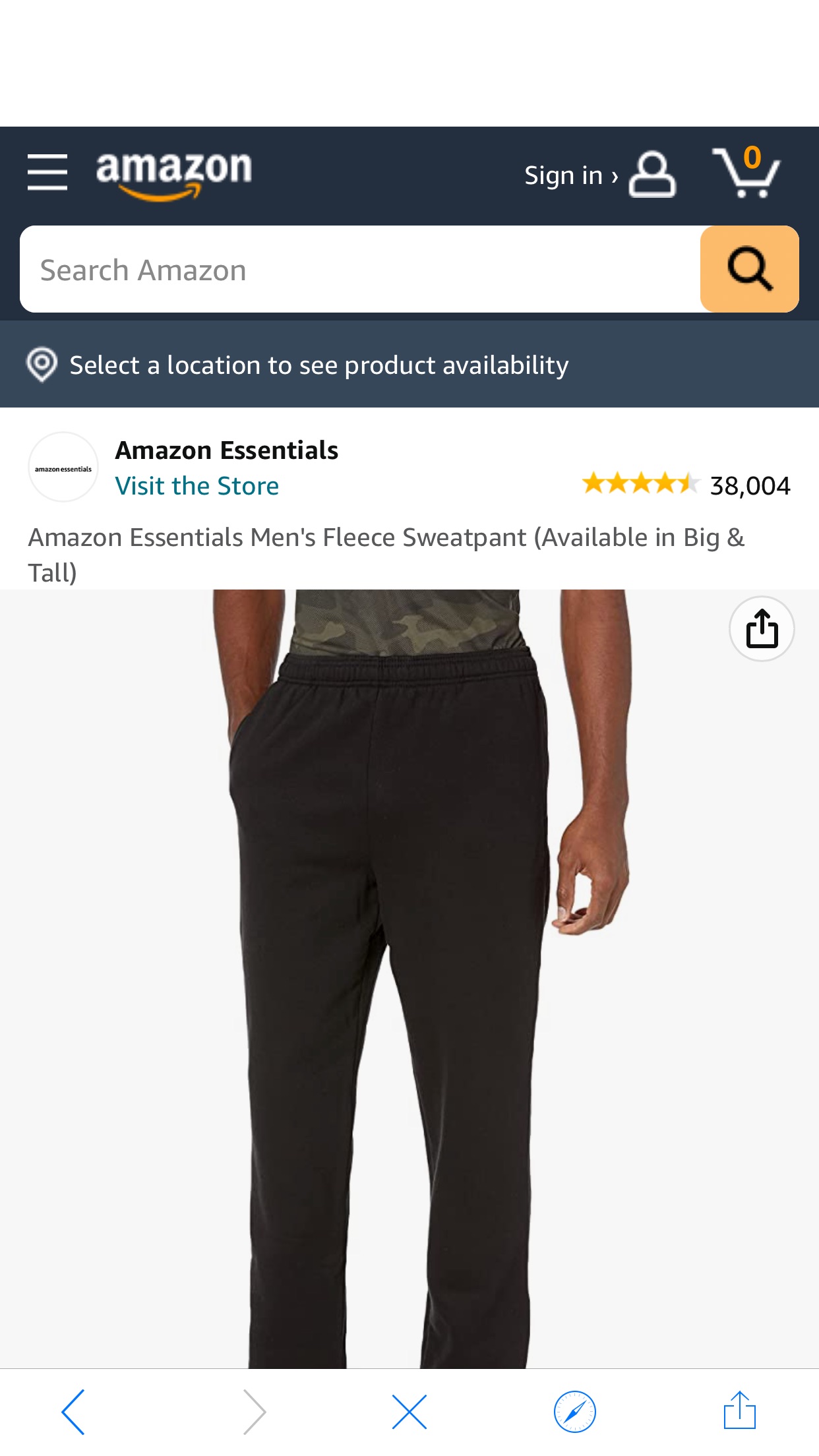 Amazon.com: Amazon Essentials Men's Fleece Sweatpant (Available in Big & Tall), Black, X-Large : Clothing, Shoes & Jewelry裤子