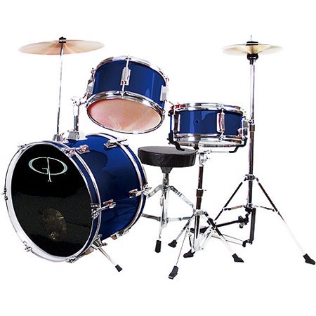 Learn to Play GP Percussion 3 Piece Junior Drum Set (Blue)