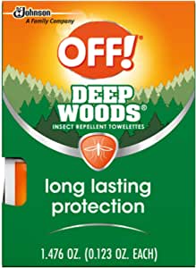 Amazon.com: OFF! Deep Woods 驱蚊湿巾 12张 独立包装