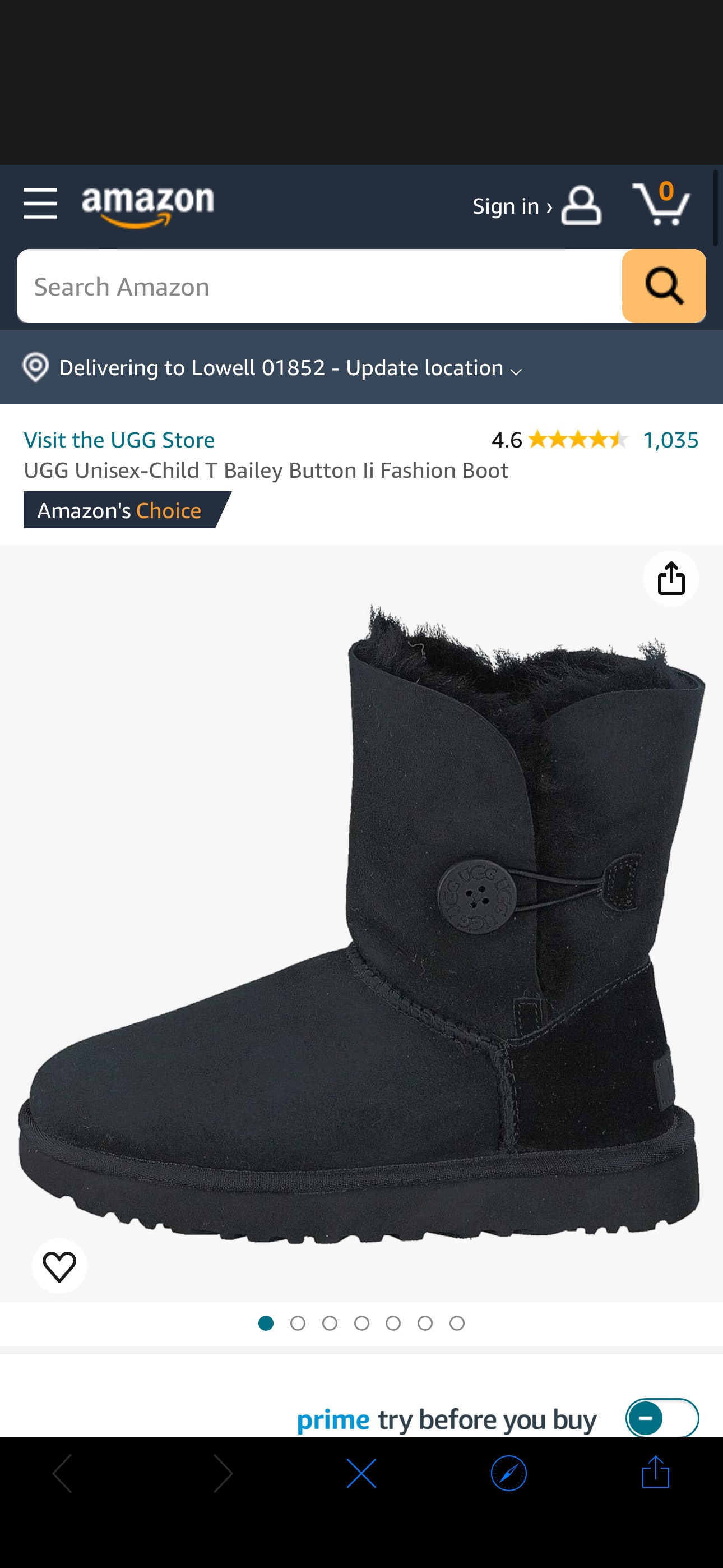小脚妹子可穿Amazon.com: UGG Unisex-Child Bailey Button Ii Boot, Black, 04 : Clothing, Shoes & Jewelry