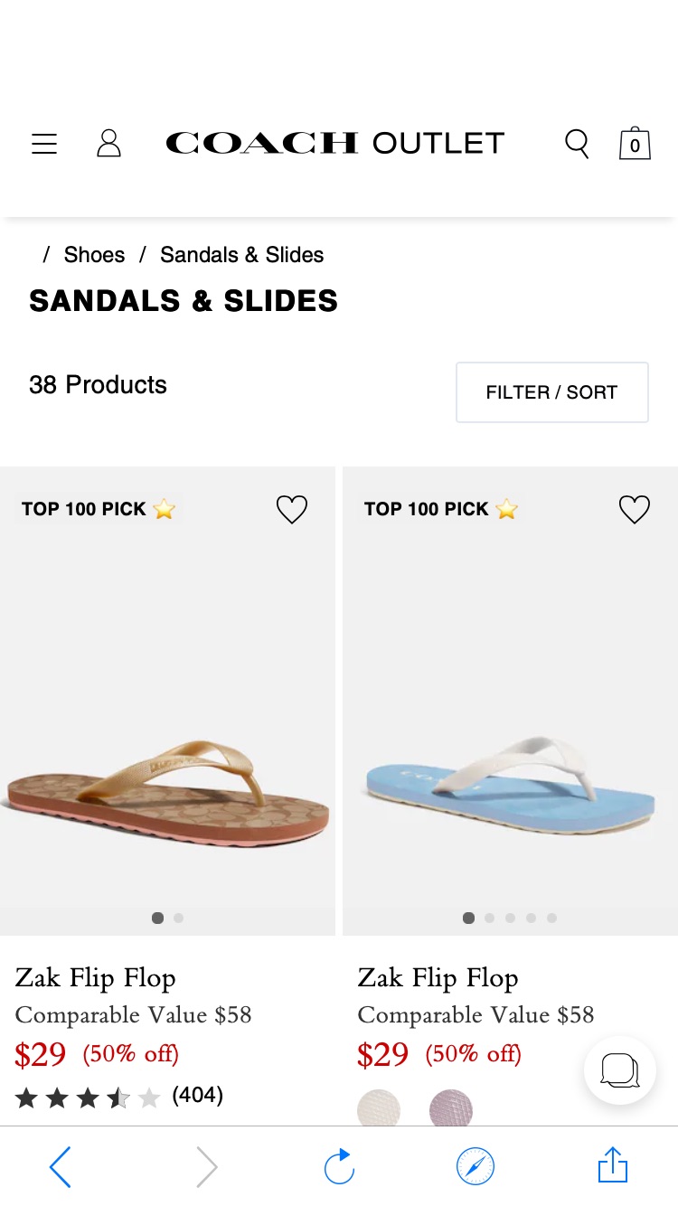 Sandals & Slides STARTING AT $29