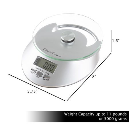 Kitchen Scale- 11LB. or 5000g Capacity- by Classic Cuisine
