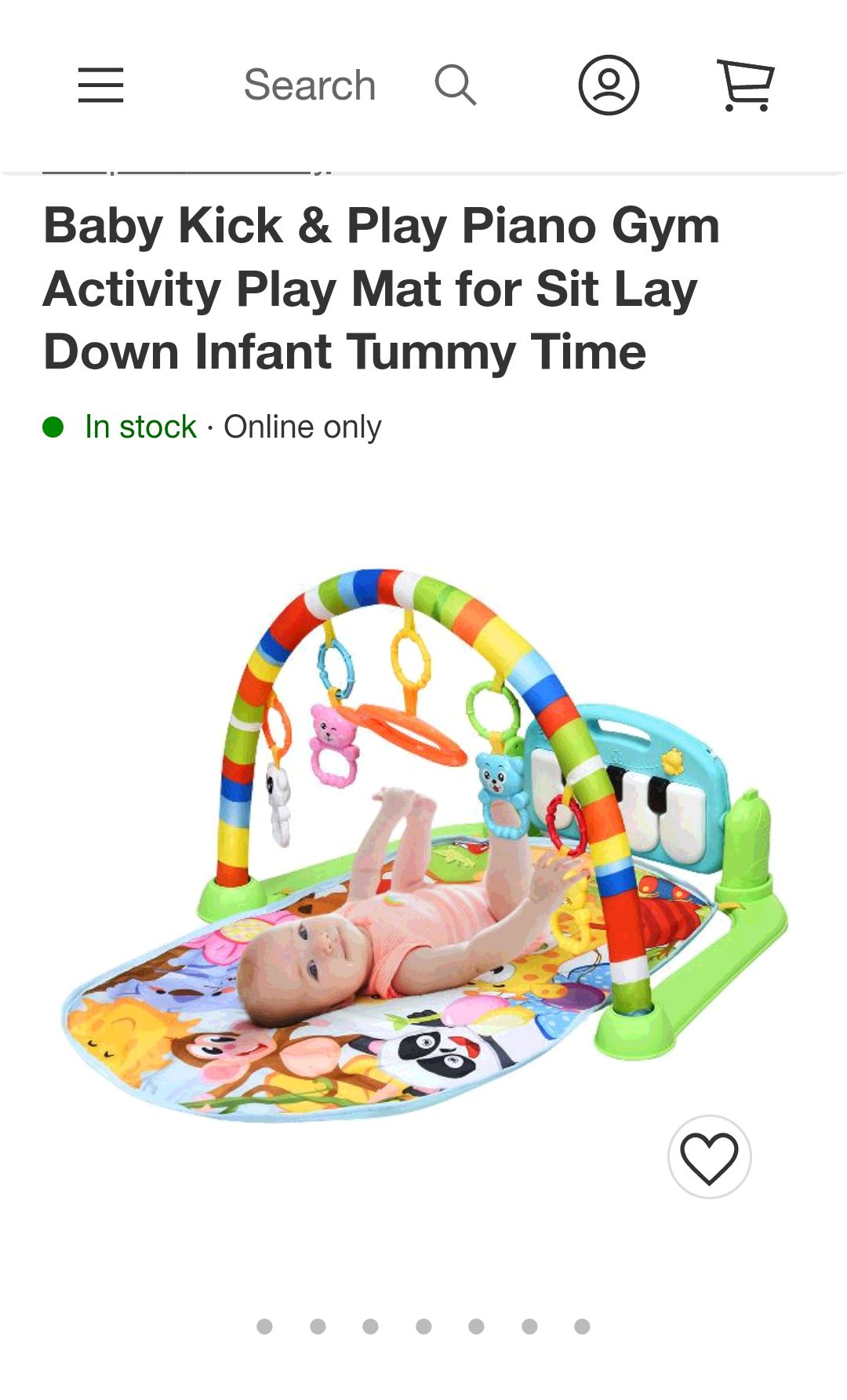 Baby Kick & Play Piano Gym Activity Play Mat For Sit Lay Down Infant Tummy Time : Target