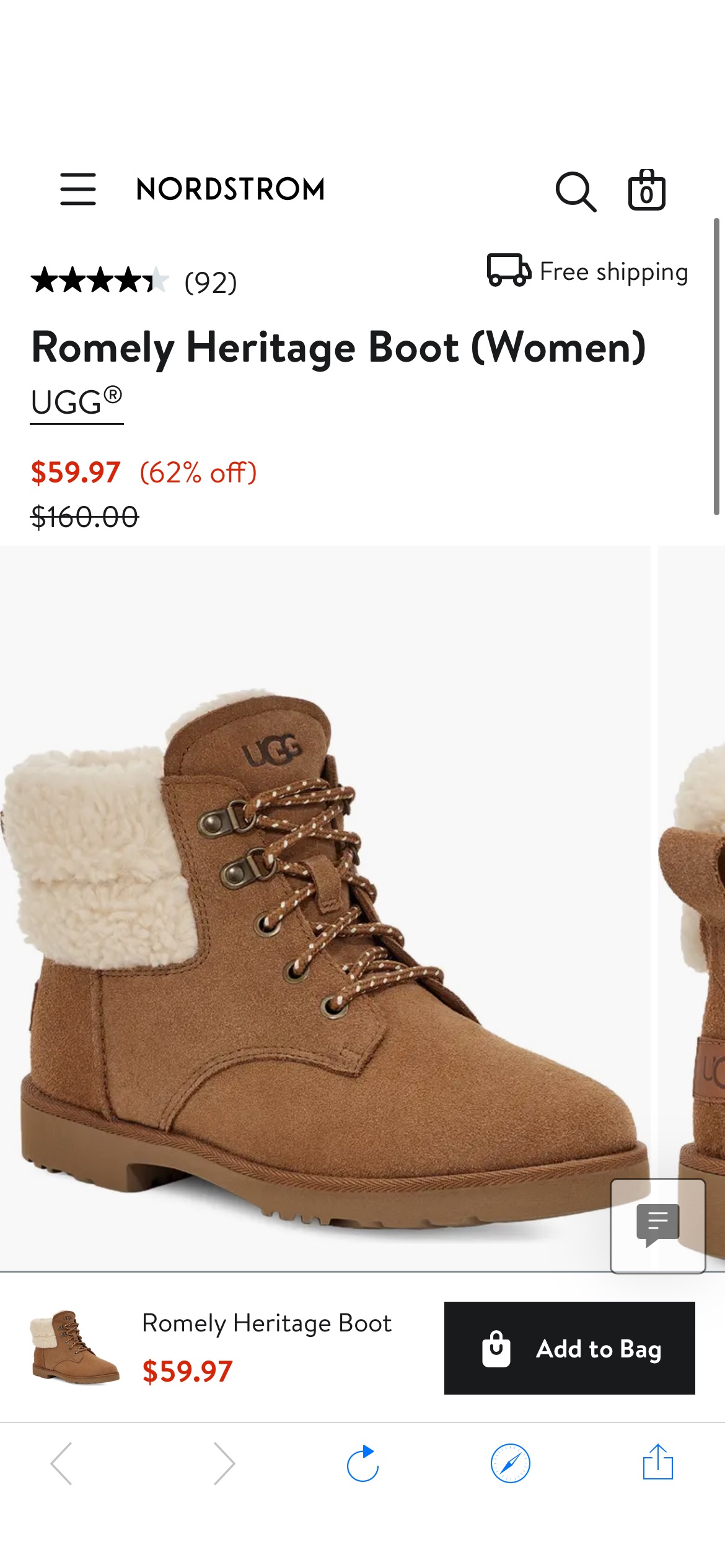 UGG® Romely Heritage Boot (Women) | Nordstrom