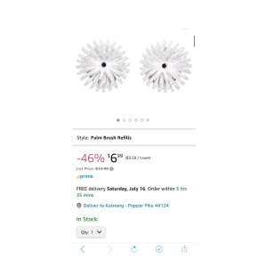 $6.99 Amazon.com: OXO Good Grips Soap Dispensing Palm Brush Refills - 2pack : Beauty & Personal Care