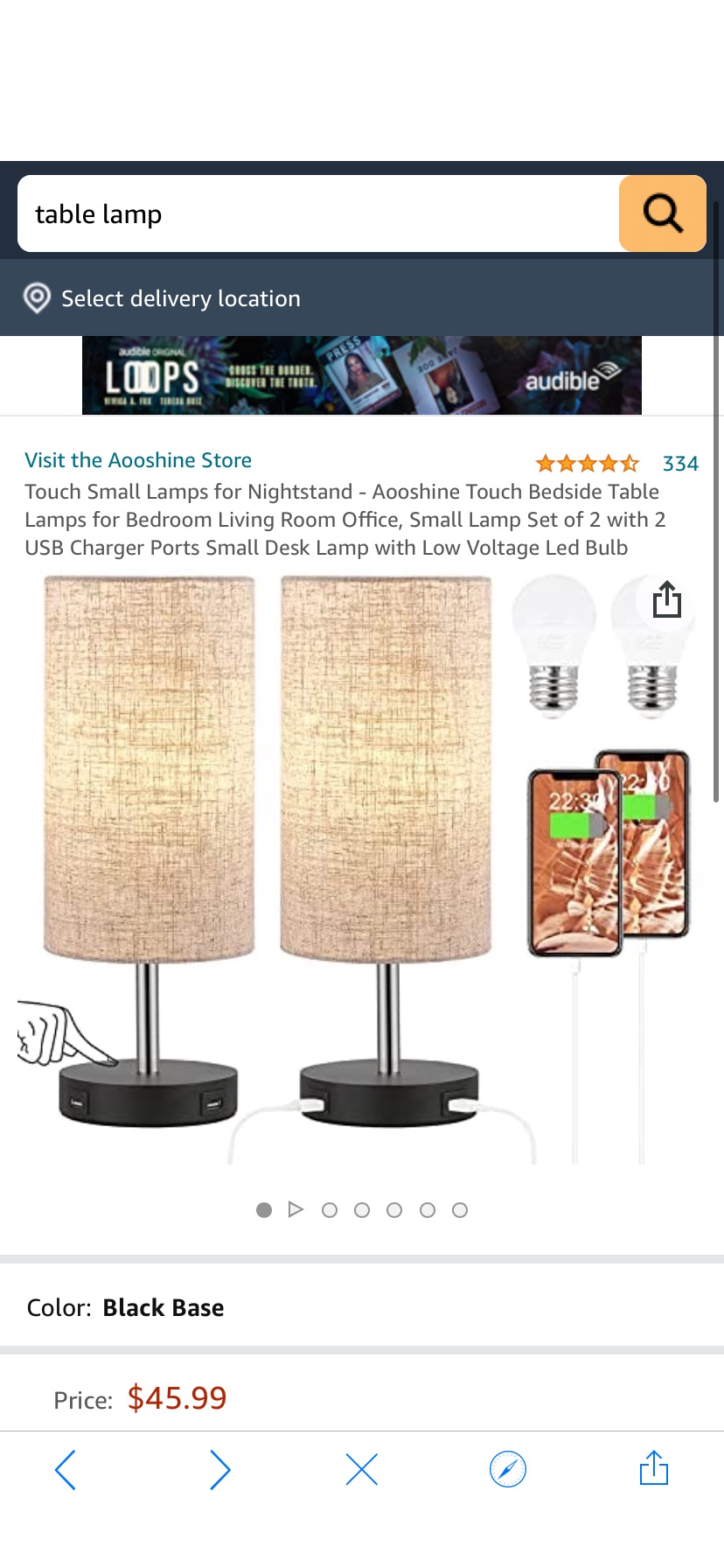 Amazon.com: Touch Small Lamps 台灯for Nightstand - Aooshine Touch Bedside Table Lamps for Bedroom Living Room Office, Small Lamp Set of 2 with 2 USB Charger Ports Small Desk Lamp with