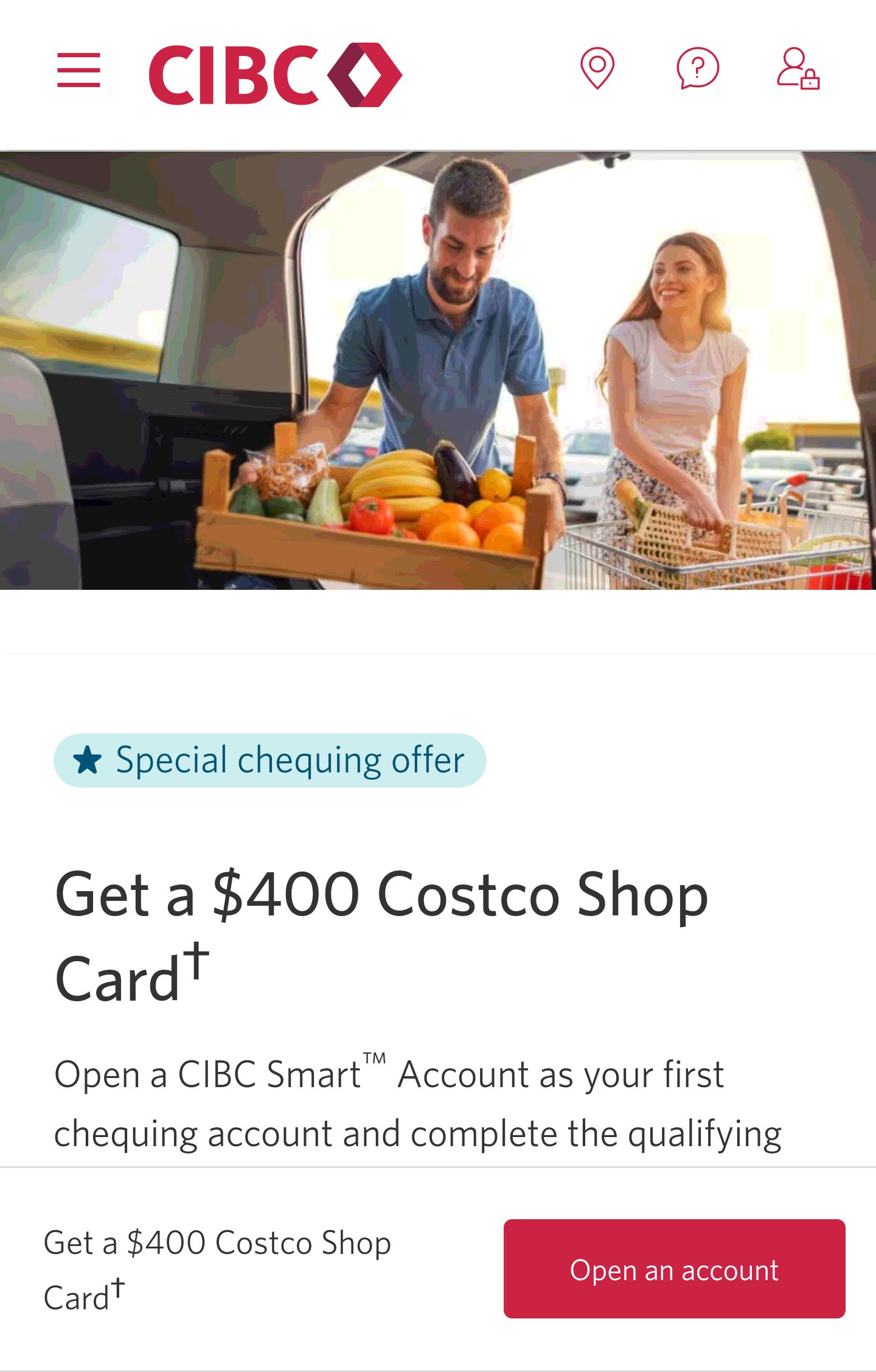 CIBC Smart Account $400 Special Offer | CIBC