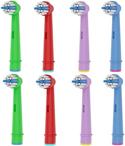 8pcs Kids Replacement Toothbrush Heads Compatible with Oral B Kids Electric Toothbrush, Soft Bristles - Small Heads