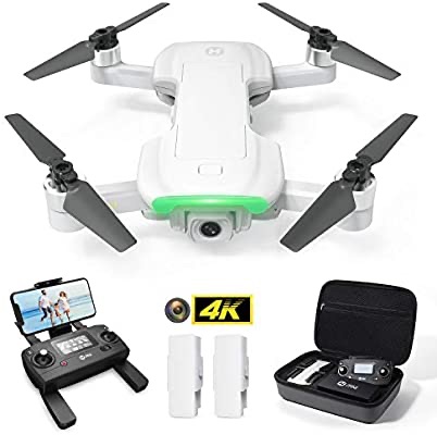 Amazon.com: 适用于成人的Holy Stone HS510 GPS无人机，带有4K UHD Wifi摄像头，FPV Quadcopter可折叠，适用于初学者，配有无刷电机，2个电池和收纳袋，灰色