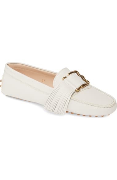 Tod's Gommini Buckle Tassel Driving Moccasin (Women) | Nordstrom豆豆鞋