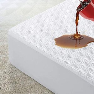 GRANDRE Cooling Twin Size Bamboo Waterproof Mattress Pad Protector Cover