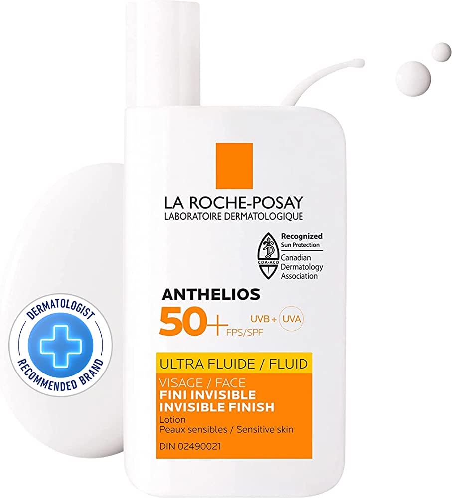 La Roche-Posay Sunscreen Lotion, Anthelios Ultra Fluid Face Sunscreen SPF 50+ Broad Spectrum, Non Greasy, Lightweight, Non-Comedogenic, Water Resistant, Fragrance Free, 50 ML : Amazon.ca: Beauty & Per