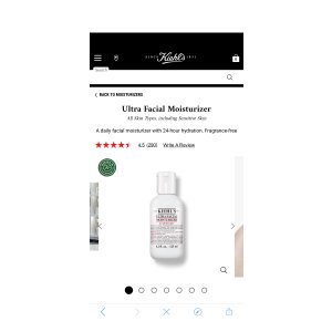 $26.25 Ultra Facial Moisturizer – Daily Facial Moisturizer – Kiehl’s