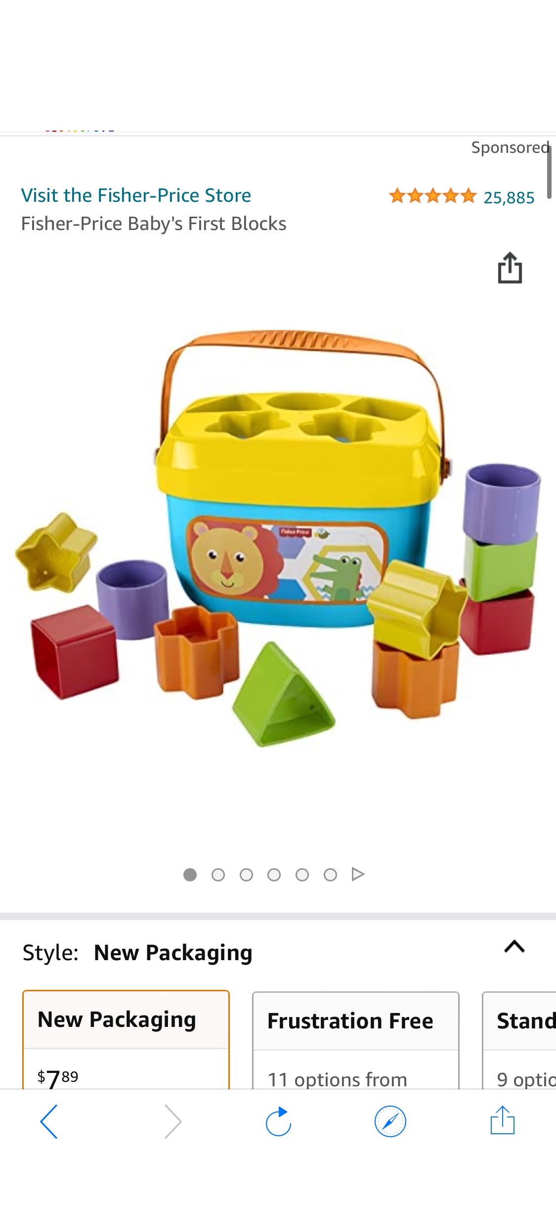 Amazon.com: Fisher-Price Baby's First Blocks :儿童玩具