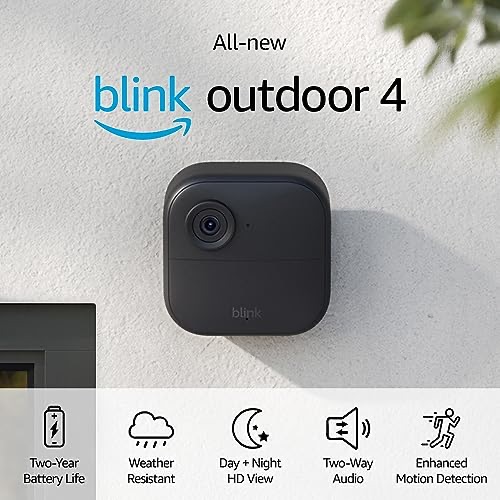Amazon.com: All-new Blink Outdoor 4 (4th Gen) – Wire-free smart security camera, two-year battery life, two-way audio, HD live view, enhanced motion detection, Works with Alexa – 3 camera system : Eve