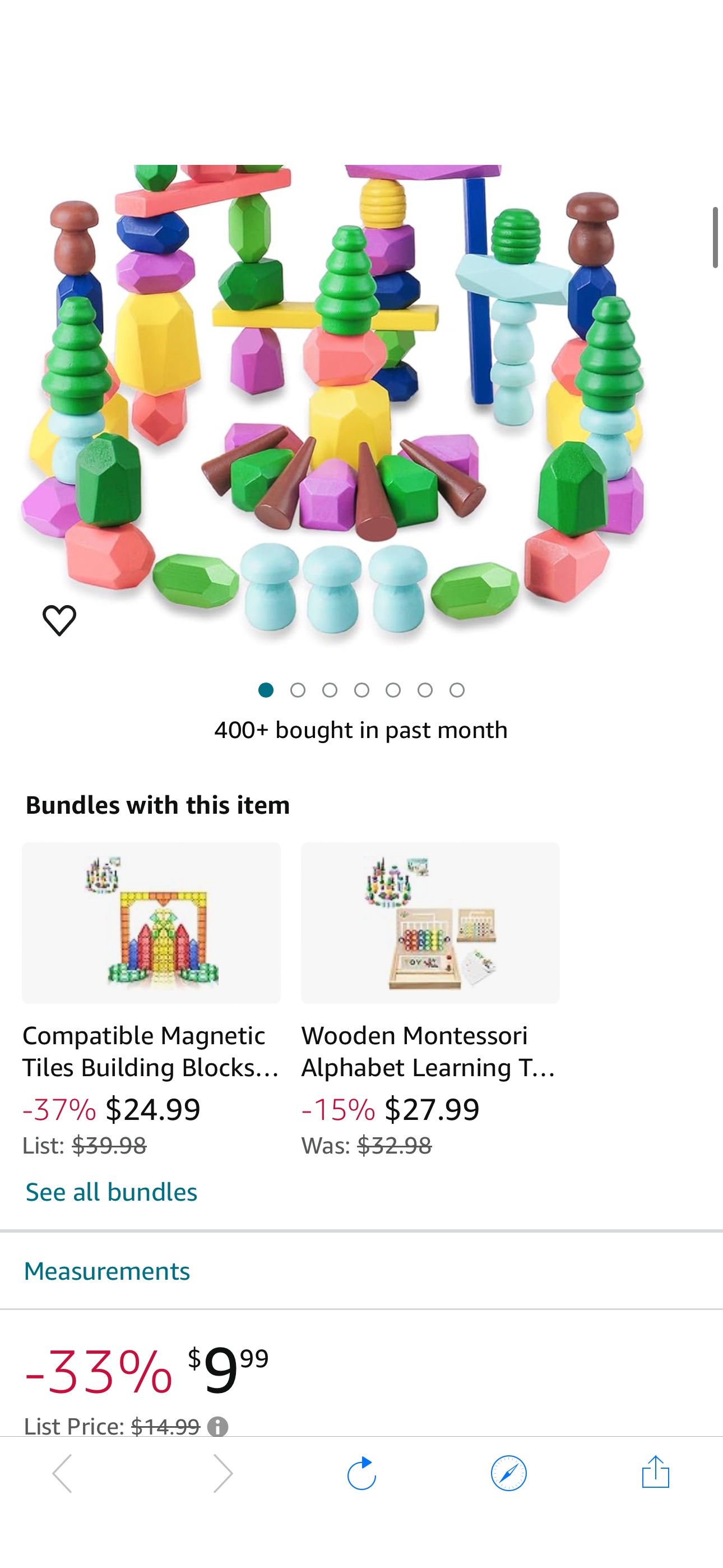 Amazon.com: Toys for 3 Year Old Boys Girls, 36 PCS Colorful Wooden Sorting Stacking Rocks $6.xx 36 PCS Colorful Wooden Sorting Stacking Rocks
Use Code 39FT274P