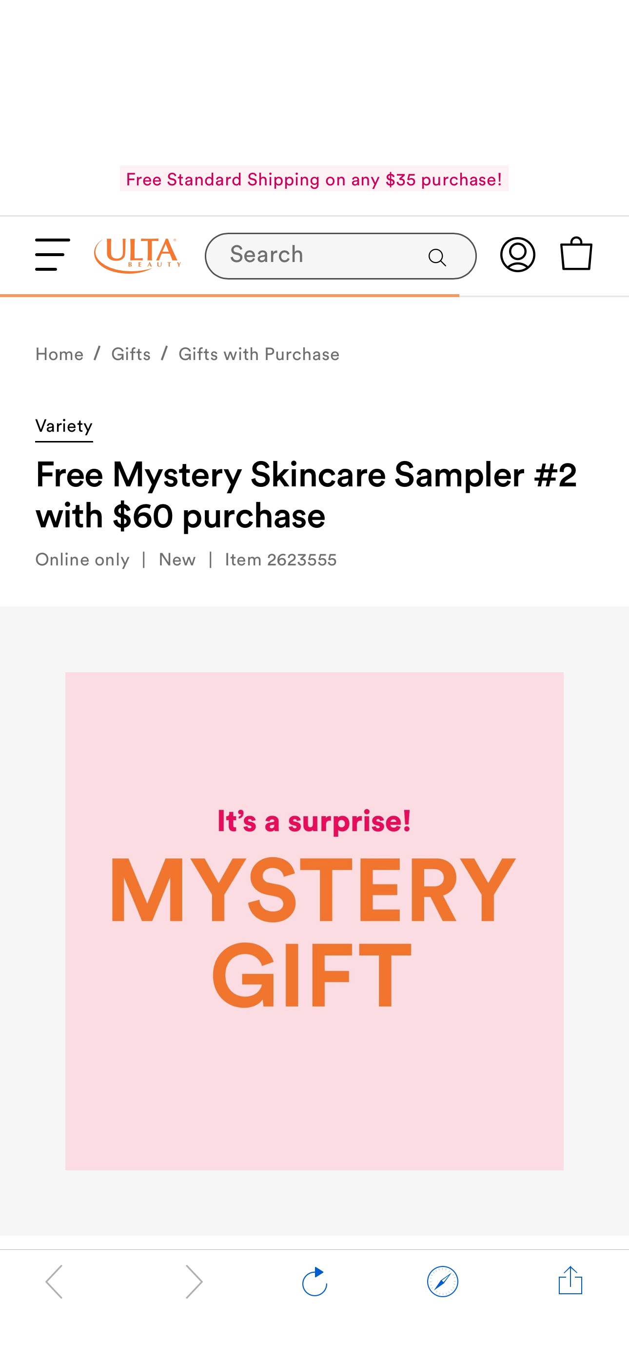 Free Mystery Skincare Sampler #2 with $60 purchase - Variety | Ulta Beauty