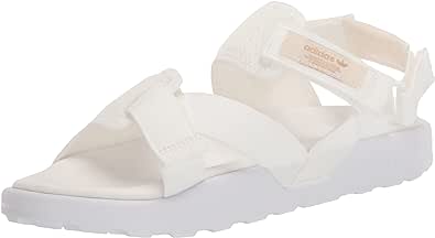 Amazon.com | adidas Originals Women&#39;s Adilette ADV Slide Sandal, White/White/Wonder Taupe, 5
