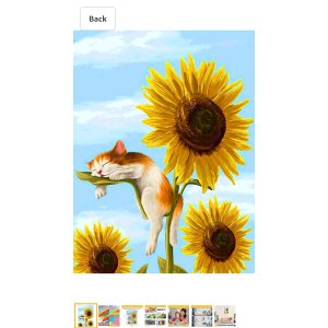 $2.6 AGQ 5D 钻石贴画套装
超可爱的向日葵与猫 - 12x16inch