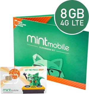 Mint Mobile 3个月预付电话卡套餐(含8GB 4G LTE流量)
