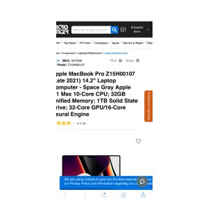 $2499.99 Apple MacBook Pro Z15H00107 (Late 2021) 14.2 Laptop Computer - Space Gray; Apple M1 Max 10-Core CPU; 32GB Unified - Micro Center