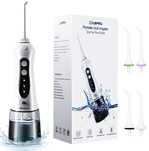 Amazon.com: Water Flosser Professional Cordless Dental Oral Irrigator - 300ML Portable and Rechargeable IPX7 Waterproof 3 Modes Water Flosser with Cleanable Water Tank for Home and Travel, 水牙线