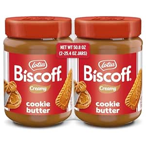Amazon.com : Lotus Biscoff, Cookie Butter Spread, Creamy, non GMO + Vegan, 25.4 oz (Pack of 2) : Grocery &amp; Gourmet Food