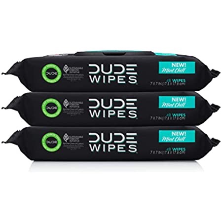 Amazon.com: DUDE Wipes Flushable Wet Wipes Dispenser (3 Packs 48 Wipes), Unscented Wet Wipes with Vitamin-E & Aloe for at-Home Use, Septic and Sewer Safe: Health & Personal Care消毒湿纸巾